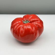 ITALY CERAMIC VEGETABLE Large Tomato LIFE-SIZE Single Piece ARTIFICIAL Figurine picture