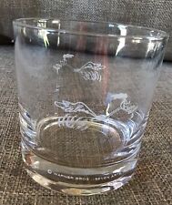 Vintage Plymouth Road Runner Dealer Promo Roadrunner Etched Whiskey Rocks Glass picture