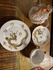 Ultra Rare Vintage Japanese Tea Set Hand-painted Dragon picture