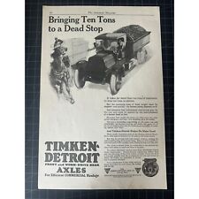 Antique 1918 Timken Axles Print Ad picture
