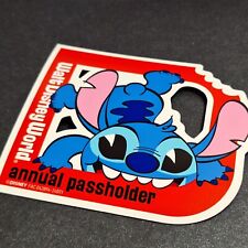 Aftermarket Walt Disney Annual Passholder Stitch Vinyl Sticker picture
