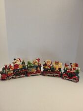 2 Train Sets Christmas 4 Piece Sonic Train & 4 Piece Easter Train Candleholder  picture
