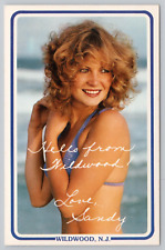 Postcard Sandy Beautiful Girl On Wildwood Beach New Jersey NJ picture