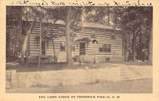 Highland Lodge Fort Detrick MD Maryland Frederick Pike Log Cabin Vtg Postcard C4 picture