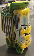 Vintage Ceramaster? Child Bank Anthropomorphic Garbage Truck Colorful RARE Japan picture