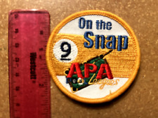 Vintage Embroidered Patch-AMERICAN POOLPLAYERS ASSOCIATION, ON THE SNAP, 9 BALL picture