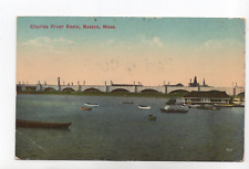 1914 Charles River Basin Boston Massachusetts Used Vintage Postcard picture