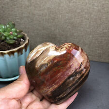 81mm NATURAL Polished Petrified Wood Heart Crystal Gem Mineral Specimen A1589 picture