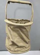 Vintage US Military Bag Canvas Field Tote Water Bucket Paris WWll Tool Carrier picture