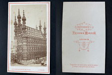 Morren, Belgium, Leuven, Vintage Town Hall cdv albumen print CDV, print picture