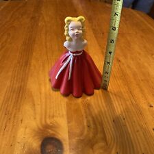 HOLLAND MOLD GIRL IN Red DRESS FIGURINE old vintage picture