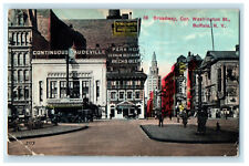 1915 Broadway Corner Washington St. Buffalo New York NY Posted Postcard picture