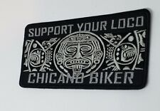 Chicano Biker Mexicano Mexica Aztec Iron on Embroiderd Patch  picture