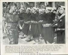 1958 Press Photo General Jacques Massu Inspects Troops at Algiers Palace picture