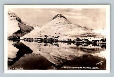Scenic View Mountains Along Route Steamers, Alaska, RPPC Vintage Postcard picture