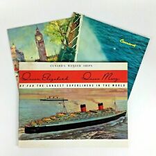 Lot 1963 Queen Elizabeth Mary Boat Ship Brochure Cunard Menu England Picture Vtg picture