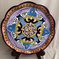 Talavera Mexico Pottery Plate Signed Hernandez Hand Painted Handmade picture