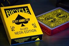 Gilded Bicycle NEON Yellow Edition Playing Cards  UV GLOW Deck picture