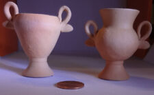 2 Vintage 1:12 Vases (or mugs) Terracotta Clay Unglazed Handmade Mexican Footed picture