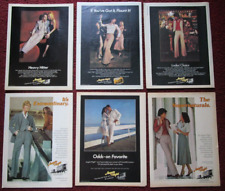Lot of 6 Diff ANGELS FLIGHT Men's Fashions Print Ads ~ DISCO ERA Dance Clothing picture