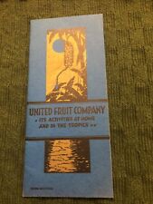 1939 United Fruit Co  Steamship Brochure great white fleet activities tropics picture