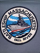 Vtg Battleship Massachusetts Fall River Embroidered Patch picture