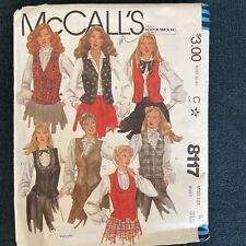 1980’s McCalls 8117 NEW Women’s Button Vest Size 8 picture