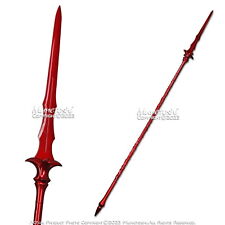 80” Gae Bolg Cu Chulainn Fate Lance Spear Stainless Steel Red Fantasy Anime Game picture