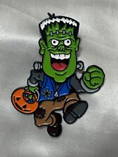 Rare WALMART Vest Squiggly Lapel Pin Halloween Frankenstein (Pin Back) picture