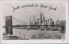 RPPC Postcard Just Arrived in New York NYC The Wonder City 1948  picture