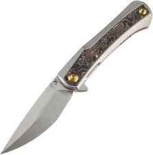 Kansept Knives Kratos Framelock Titanium & Copper CF Folding S35VN Knife 1024A7 picture