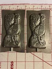 VINTAGE TIN/METAL CHOCOLATE CANDY SUCKER/LOLLIPOP MOLD ROOSTER MOLDS picture