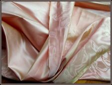 EXQUISITE RARE ANTIQUE VICTORIAN FRENCH SILK WATERMARK MOIRE PINK FABRIC ROSES picture