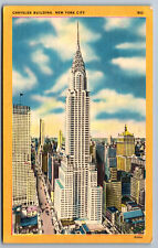Postcard New York NY Chrysler Building & Surrounding NY City AD10 picture