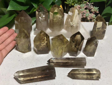 wholesale 13pcs 2.6''-3.8'' 2285g Natural citrine smoke crystal tower healing picture