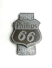 Vintage Phillips 66 Money Clip Silver Tone Metal picture