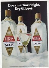 1974 Gilbey's Distilled London Dry Gin Vintage Print Ad picture
