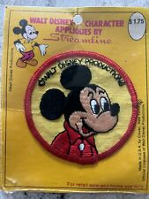 Vintage Streamline Walt Disney Productions Mickey Mouse NOS Applique Patch picture