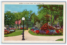 c1940's Scene in Wilson Park Eau Claire Wisconsin WI Vintage Postcard picture