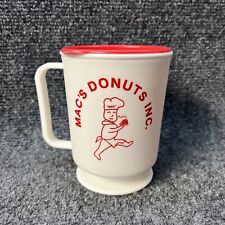 Vintage Macs Donuts Cup Plastic Coffee Mug with Lid To go Cup picture