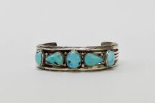 Fine Older Navajo Turquoise and Silver Bracelet   - Nice Patina c. 1950-70 picture