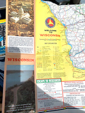 WISCONSIN OFFICIAL STATE HIGHWAY MAP VINTAGE 80'S picture
