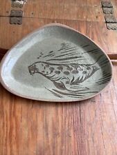 Pottery Trinket Dish Ashtray Alaska Artisan Studio Pottery Hand painted Seal #9 picture
