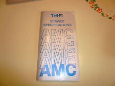 1981 American Motors Service Specifications - Vintage - Glove Box picture