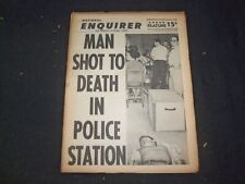 1966 APRIL 17 NATIONAL ENQUIRER NEWSPAPER -MAN SHOT TO DEATH IN STATION- NP 7410 picture