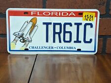Florida License Plate Challenger Columbia Tag Dec 2021 Sticker TR6IC 