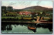 Bean's Ferry Androscoggin River Bethel Maine vintage postcard  c. 1901-1907 (A2) picture