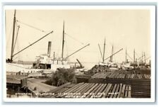 c1910's Steamers Unloading At Redwood Wharf Pittsburg CA RPPC Photo Postcard picture