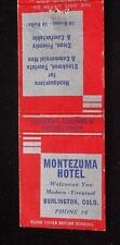 1930s? Montezuma Hotel Cocktail Lounge & Coffee Shop Phone 16 Burlington CO MB picture