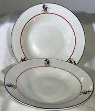 Vintage Gabbay Disney Mickey & Co Ceramic Bowls Set Of 2 Mickey Mouse Dinnerware picture